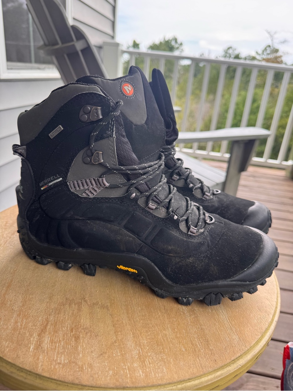 Merrell Chameleon Thermo 8 Waterproof Winter Hiking Boots Men's 12 Black